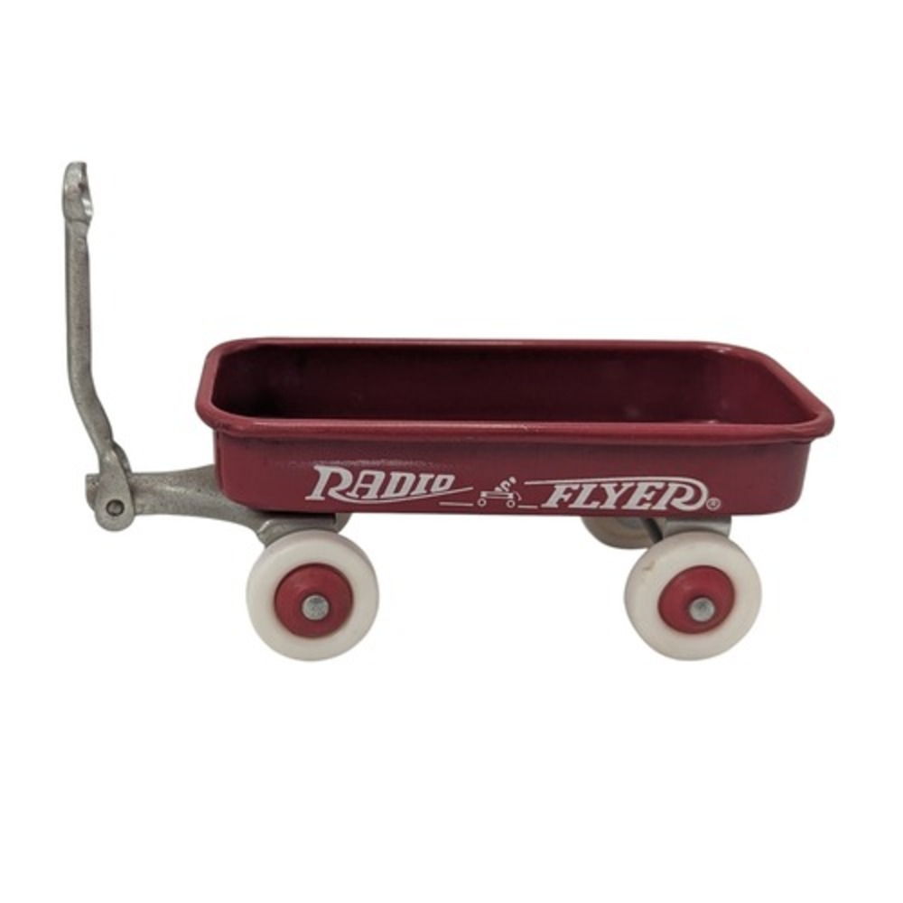 1990 Vintage Radio Flyer Miniature Doll Toy 4" Red Wagon